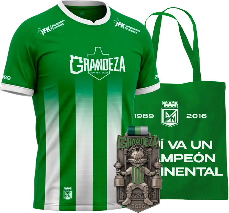 Kit Grandeza Run Fest: camiseta, medalla y tula