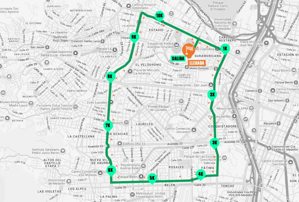 mapa de recorrido