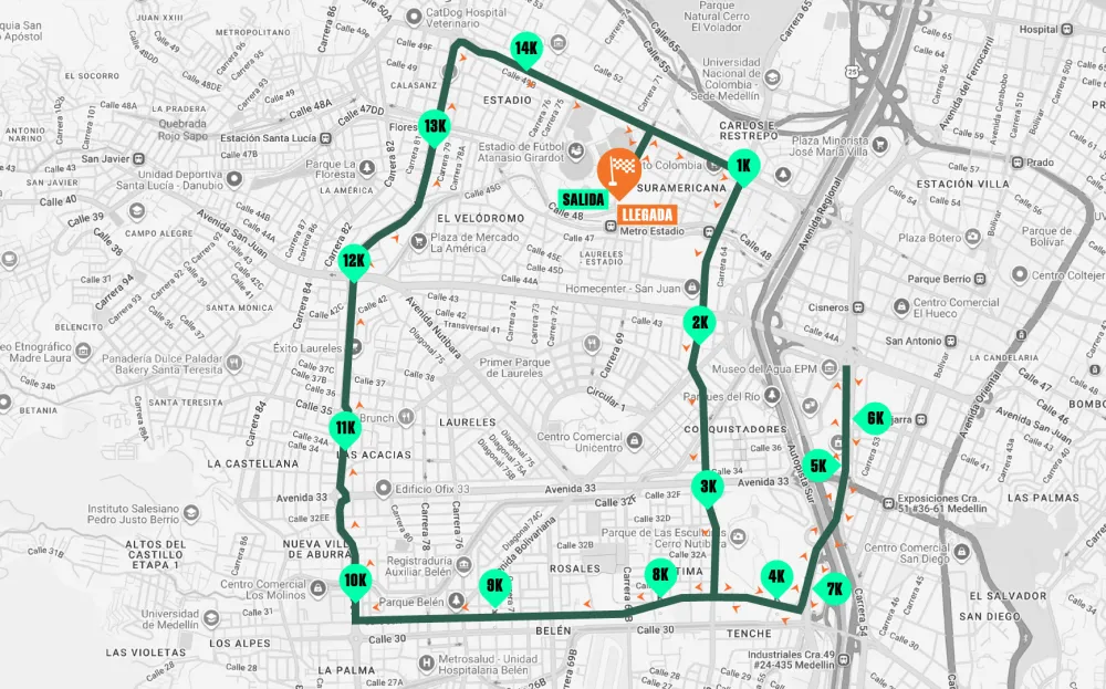 mapa de recorrido