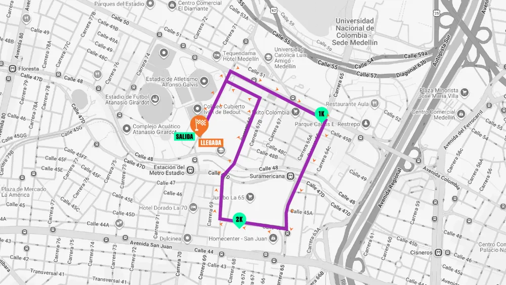 mapa de recorrido