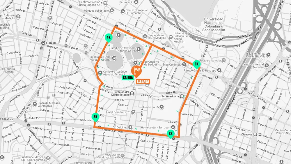 mapa de recorrido
